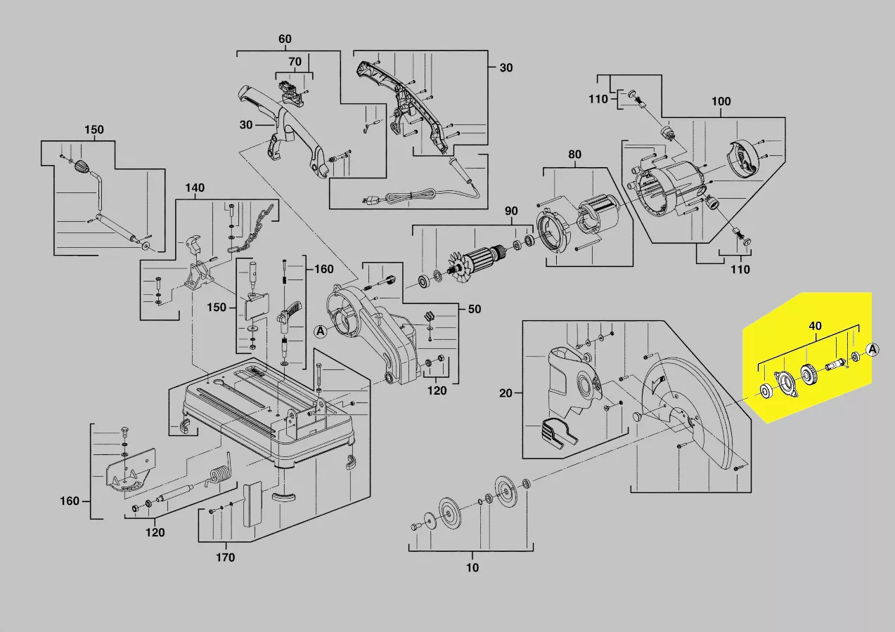 transmission + arbre porte-disque réf. 210125732 AEG